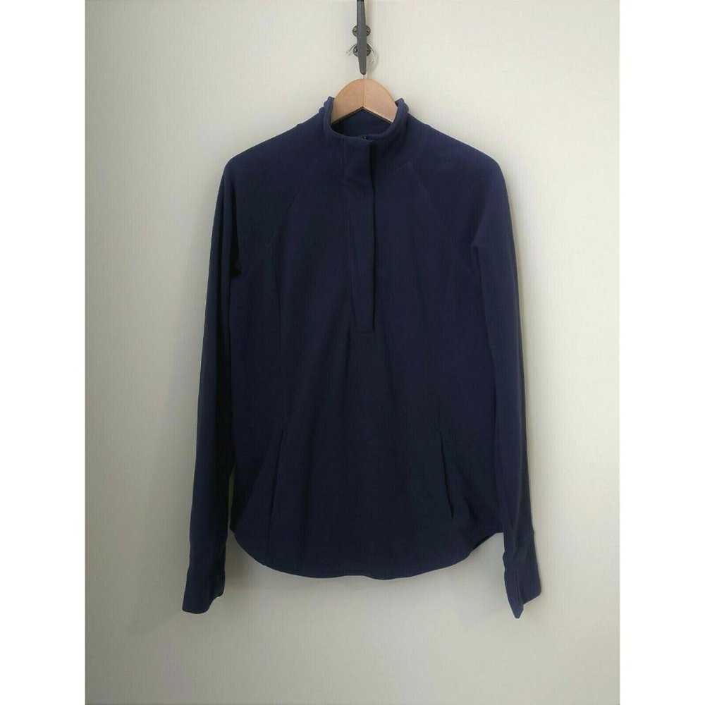 Old Navy Active Fleece Pullover- Navy Blue 1/4 Zip Top w Pockets